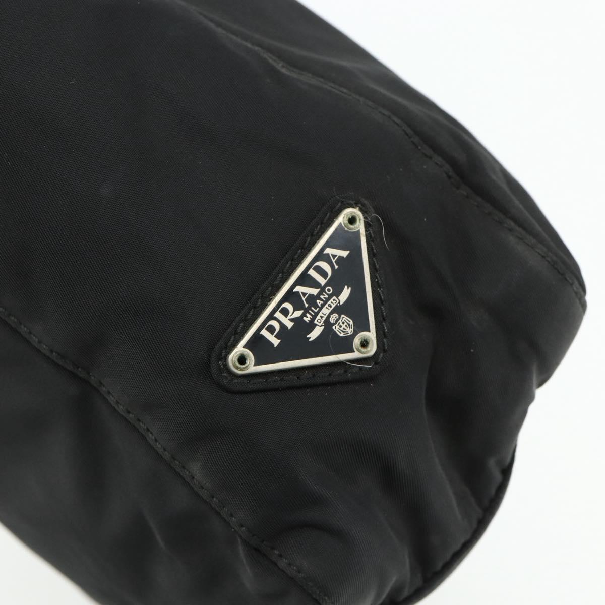 PRADA Tote Bag Nylon Black Auth 176646