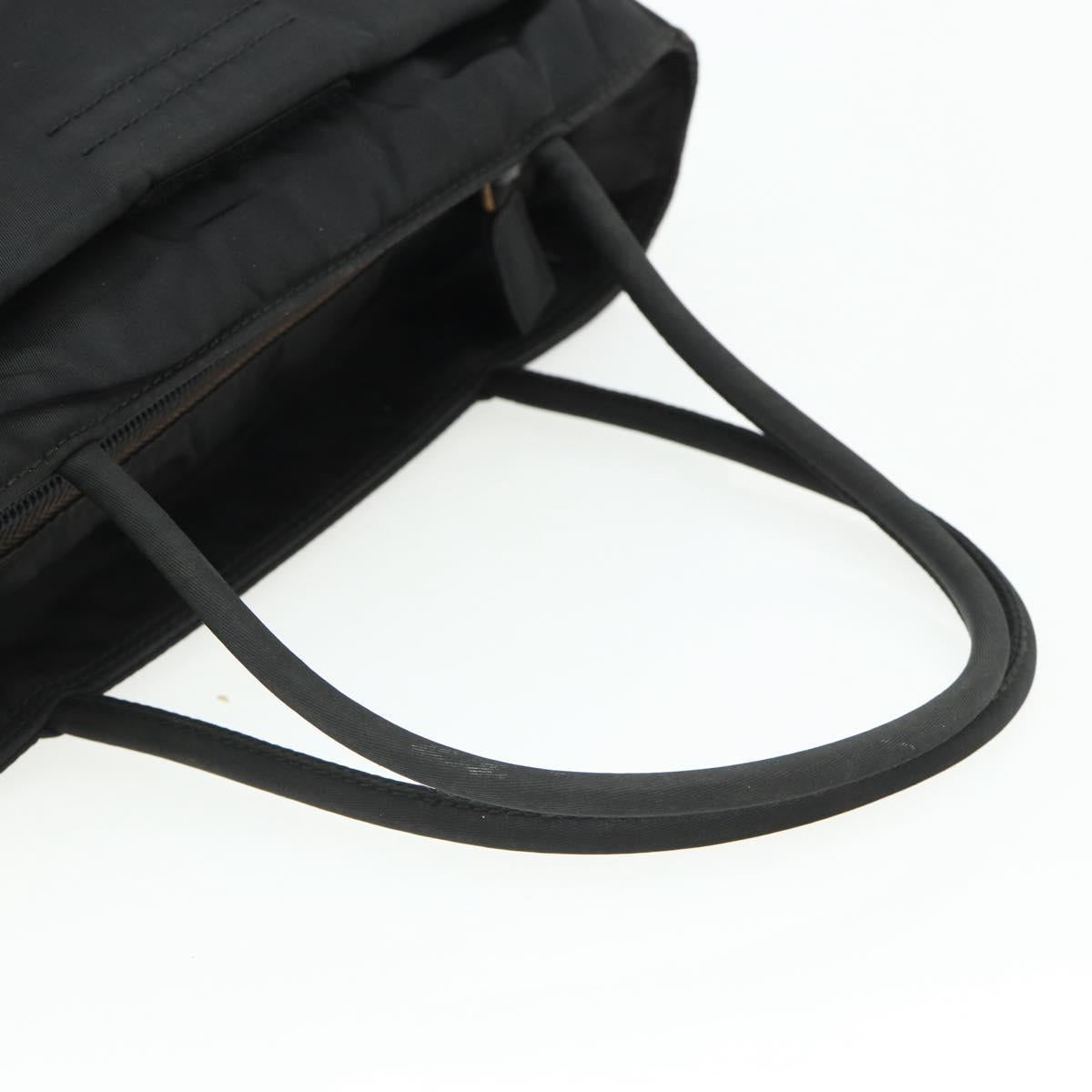 PRADA Tote Bag Nylon Black Auth 176646