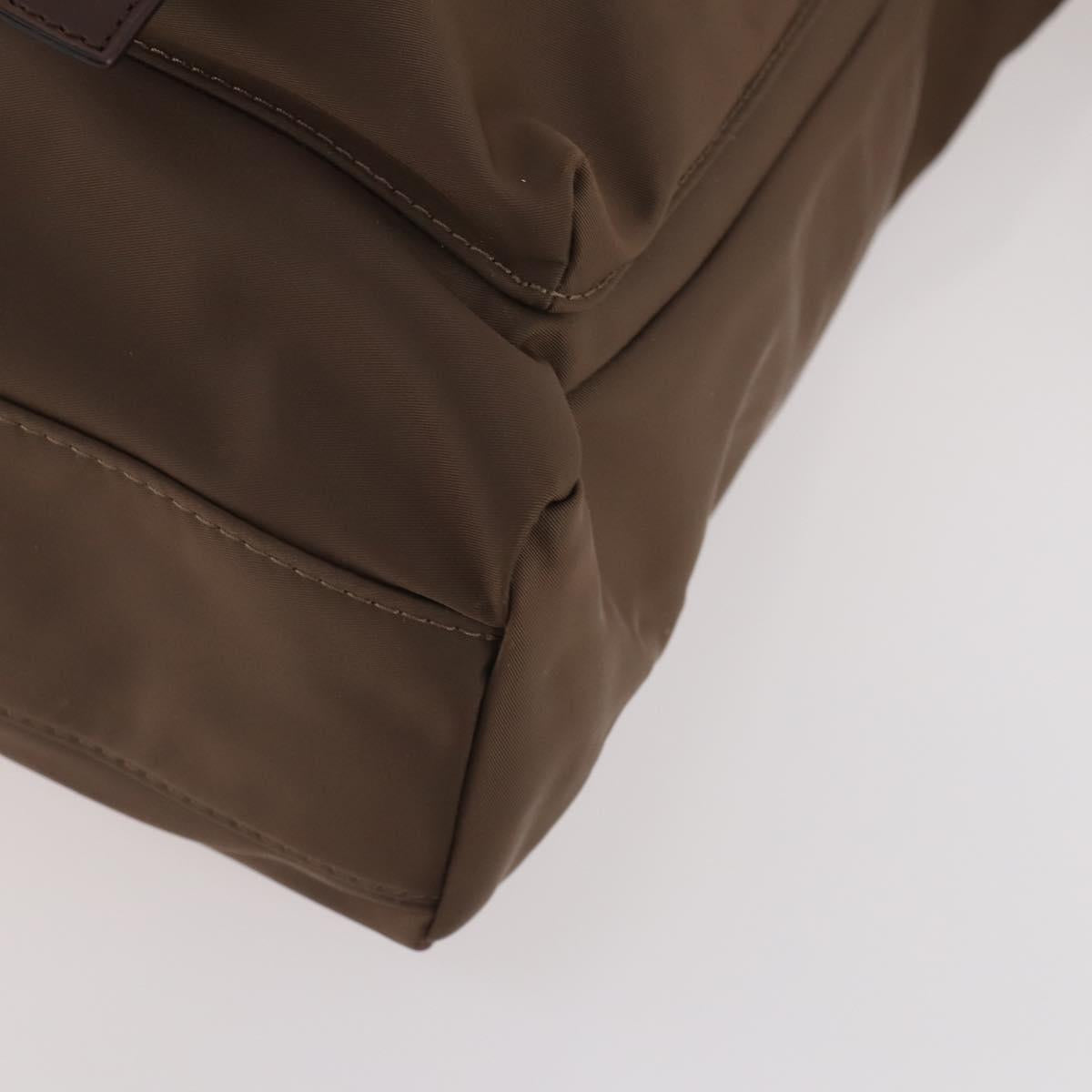 BURBERRY Tote Bag Nylon 2way Brown Auth 176648A