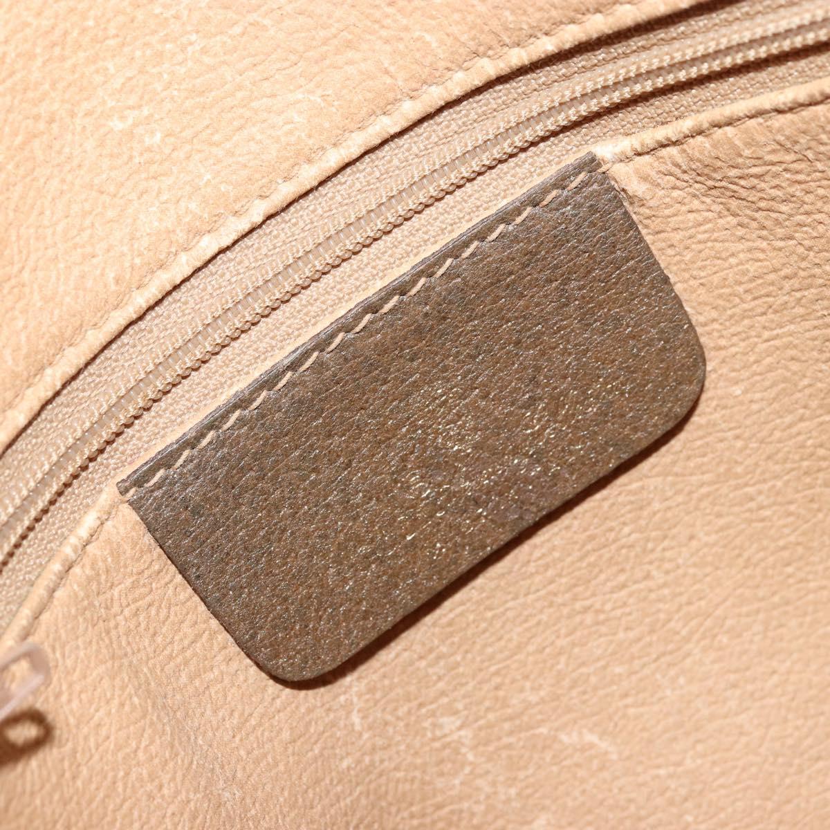 GUCCI GG Supreme Clutch Bag PVC Beige Gold 97 01 036 Auth 176652