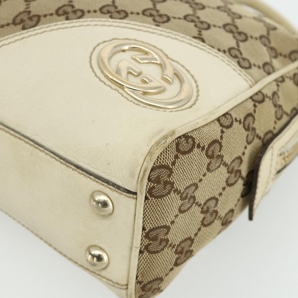 GUCCI GG Canvas Tote Bag Beige Gold 169971 Auth 176655