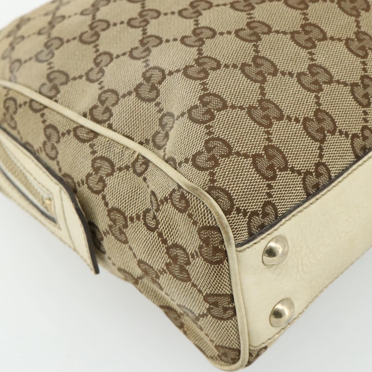 GUCCI GG Canvas Tote Bag Beige Gold 169971 Auth 176655