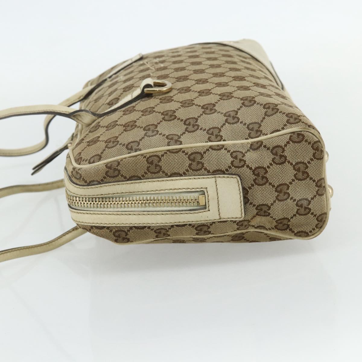 GUCCI GG Canvas Tote Bag Beige Gold 169971 Auth 176655