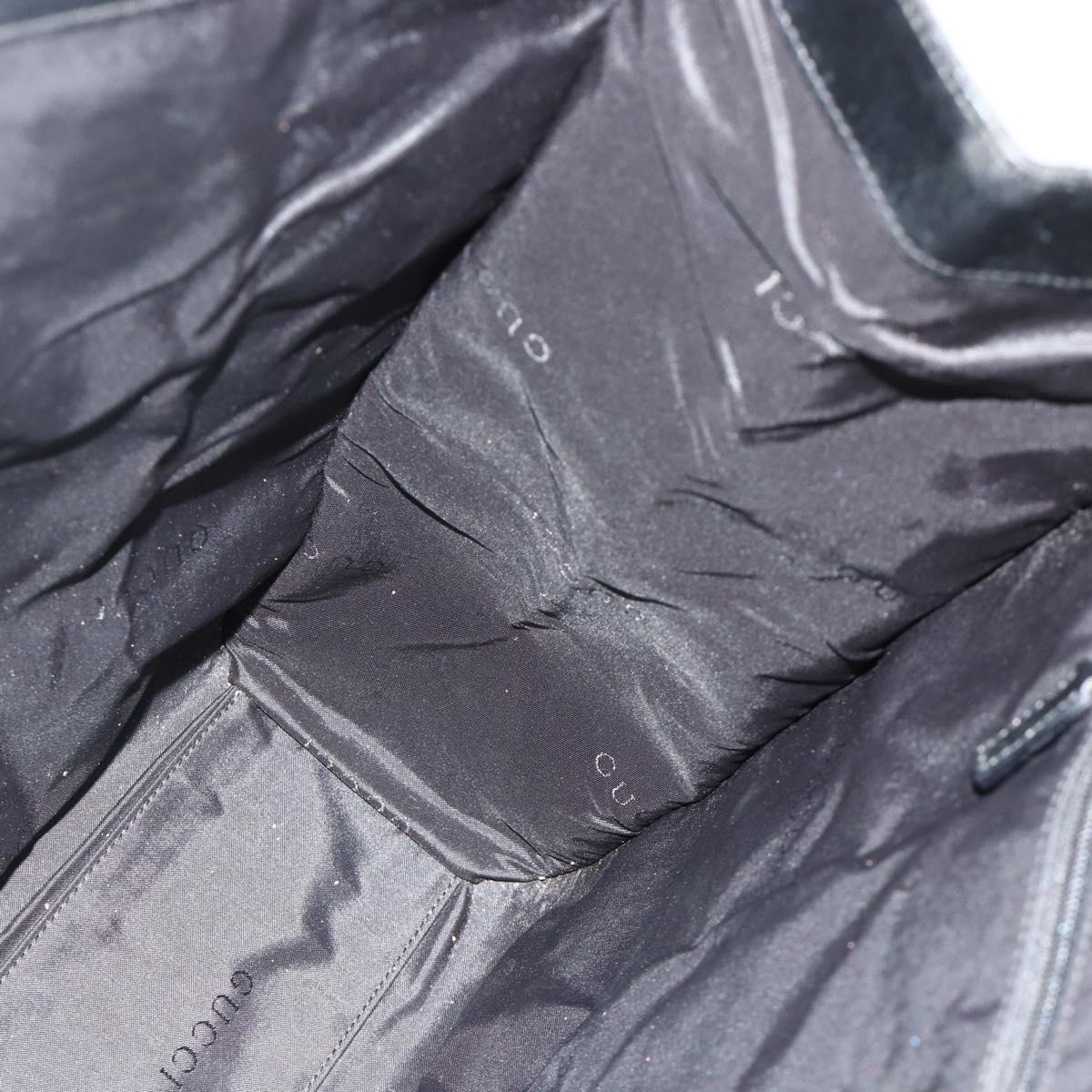 GUCCI GG Canvas Jackie Tote Bag Black Silver 002 1064 3444 Auth 176667