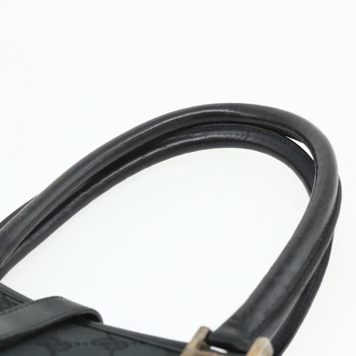 GUCCI GG Canvas Jackie Tote Bag Black Silver 002 1064 3444 Auth 176667