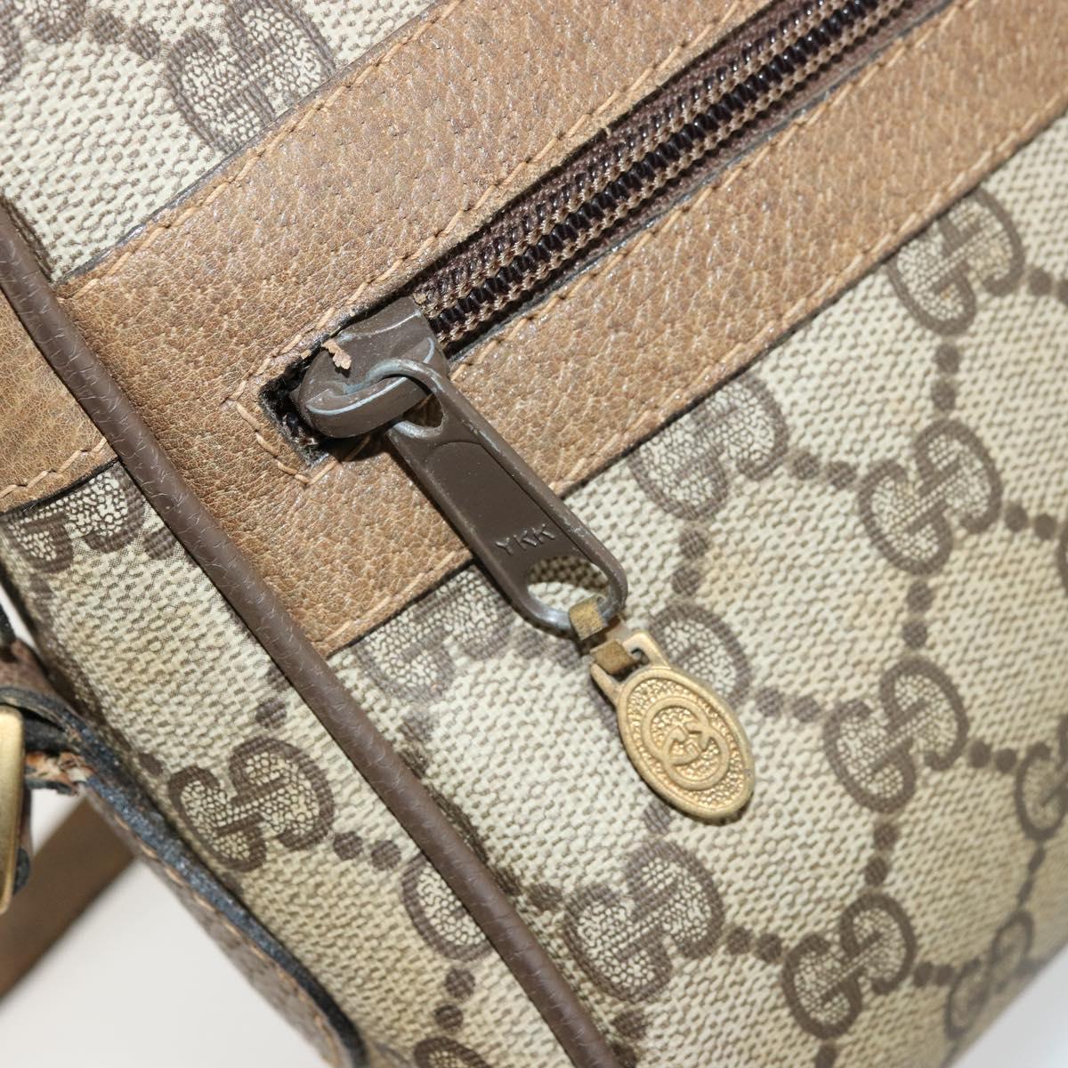 GUCCI GG Supreme Web Sherry Line Bag PVC Beige Red 56 02 004 Auth 176671