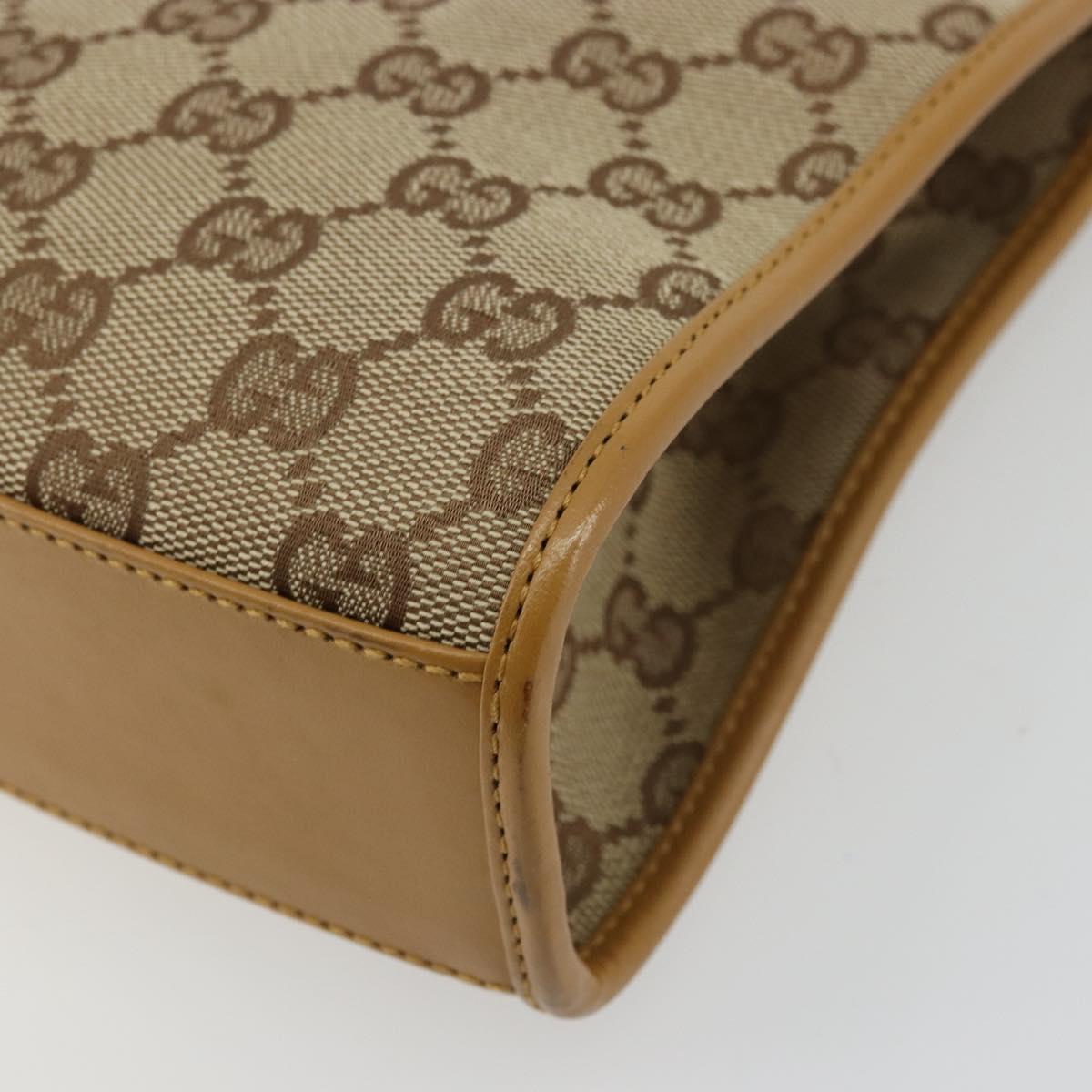 GUCCI Jackie GG Canvas Shoulder Bag Beige Gold 002 1065 3444 Auth 176673A