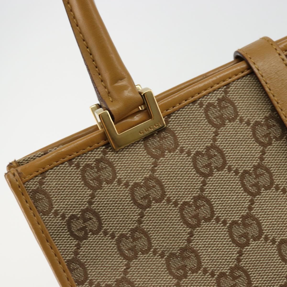 GUCCI Jackie GG Canvas Shoulder Bag Beige Gold 002 1065 3444 Auth 176673A