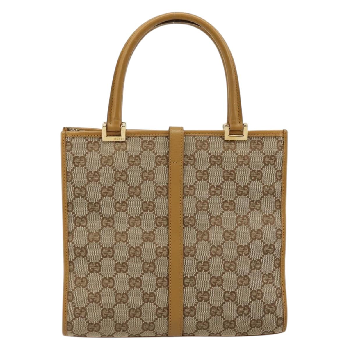 GUCCI Jackie GG Canvas Shoulder Bag Beige Gold 002 1065 3444 Auth 176673A