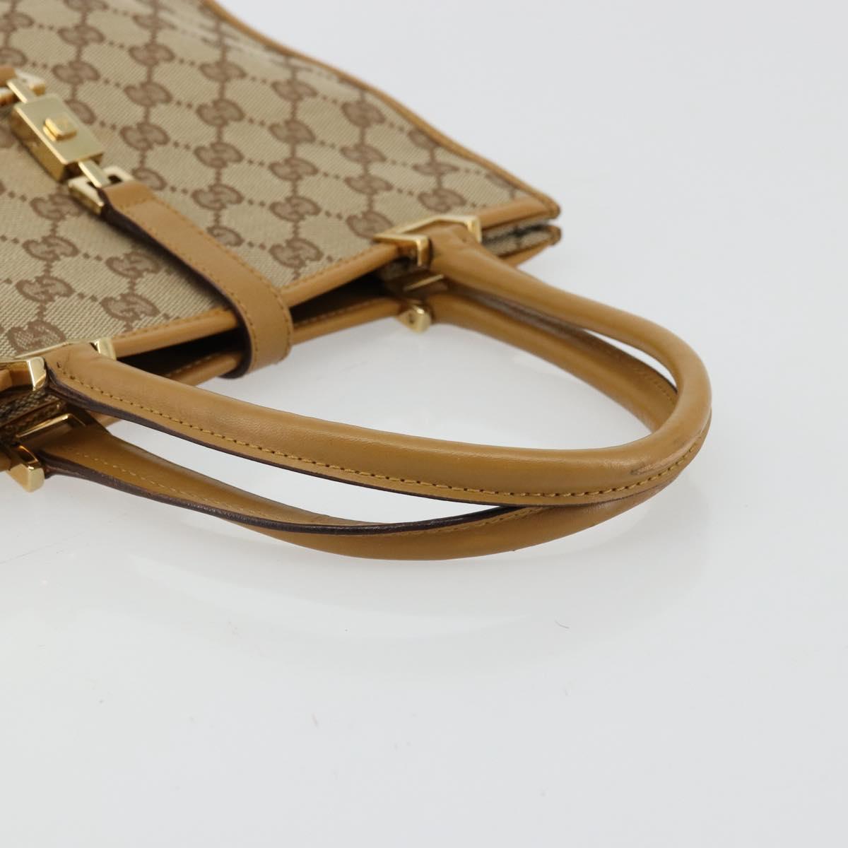 GUCCI Jackie GG Canvas Shoulder Bag Beige Gold 002 1065 3444 Auth 176673A