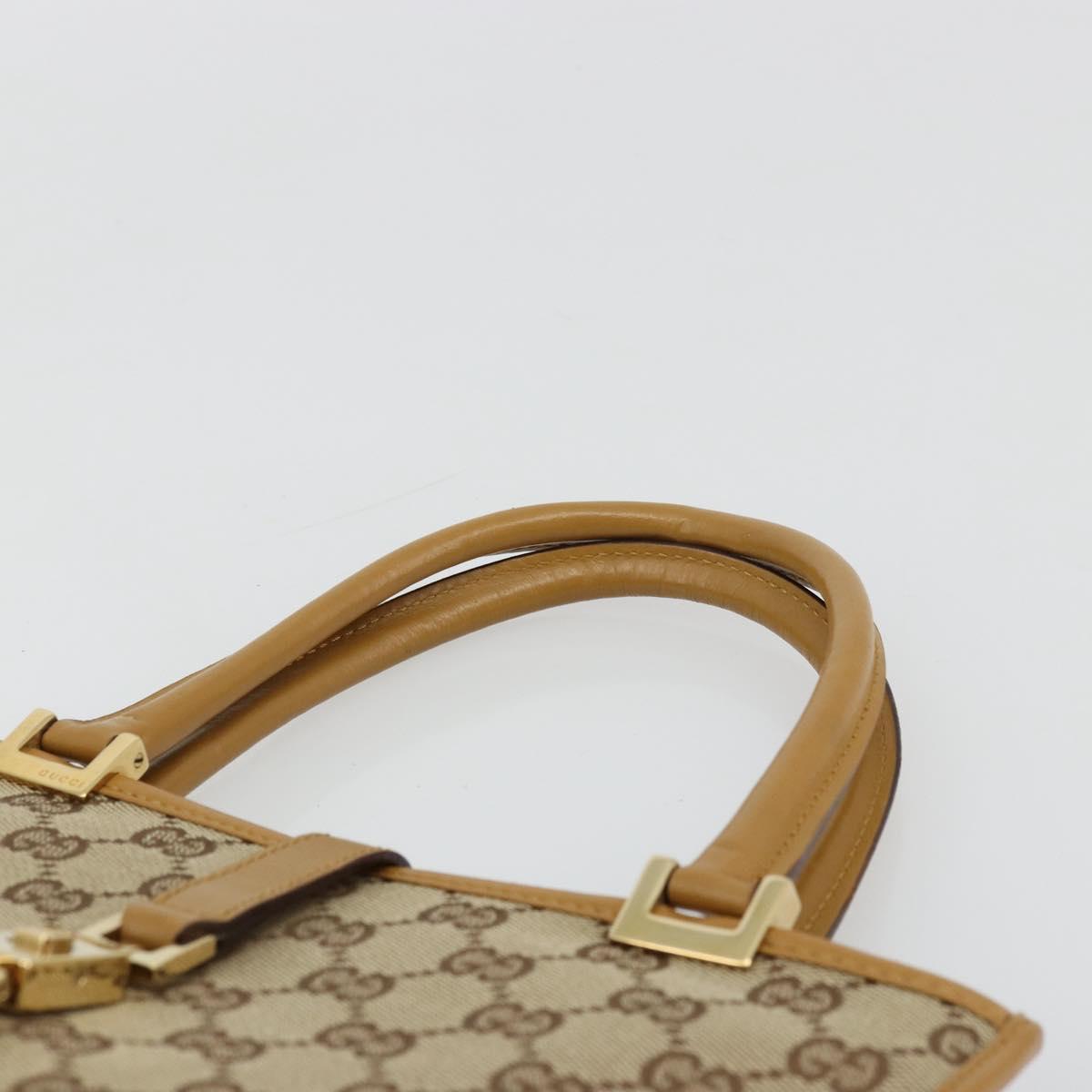 GUCCI Jackie GG Canvas Shoulder Bag Beige Gold 002 1065 3444 Auth 176673A