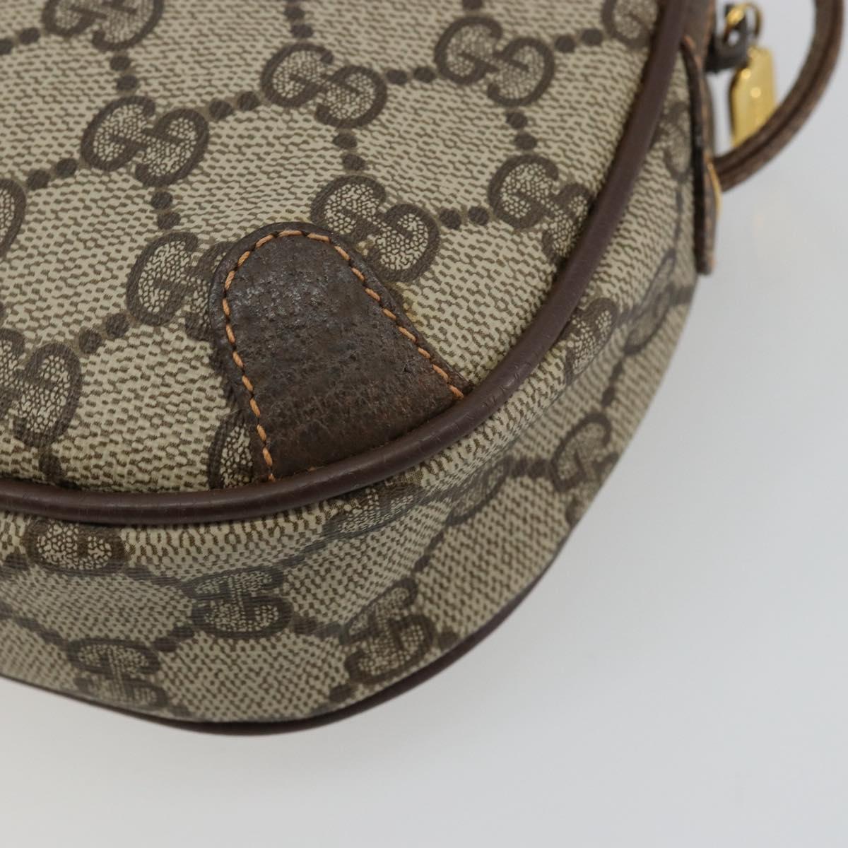 GUCCI GG Supreme Web Sherry Line Bag PVC Beige Red 89 02 055 Auth 176678