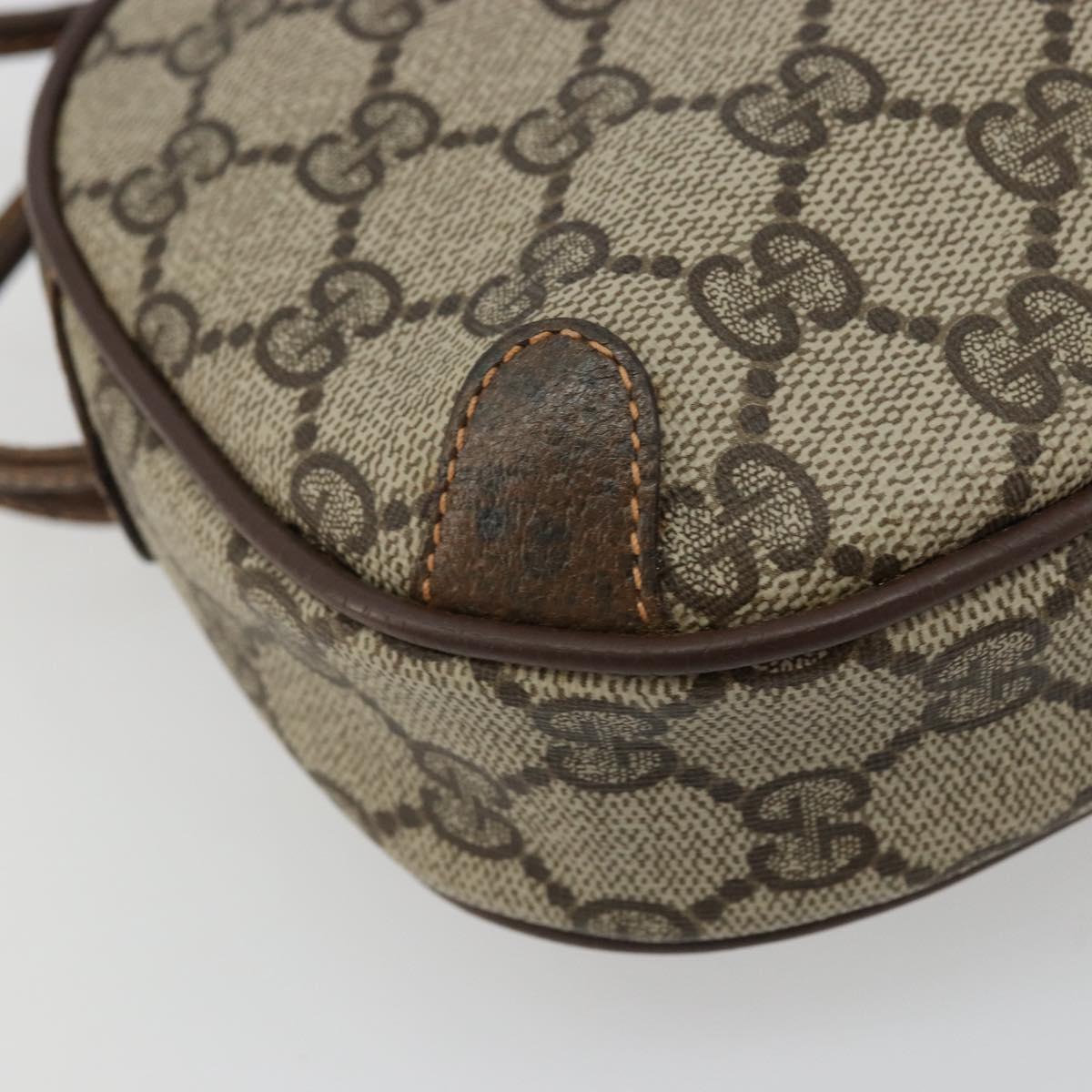 GUCCI GG Supreme Web Sherry Line Bag PVC Beige Red 89 02 055 Auth 176678