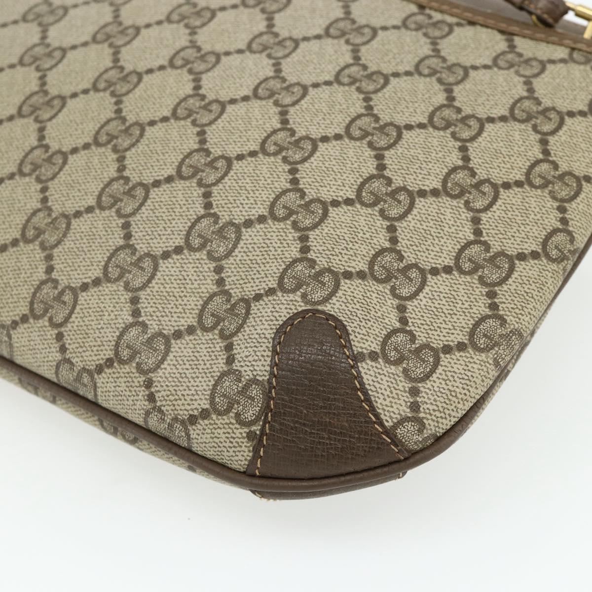 GUCCI GG Supreme Web Sherry Line Bag PVC Beige Red 904 02 026 Auth 176680