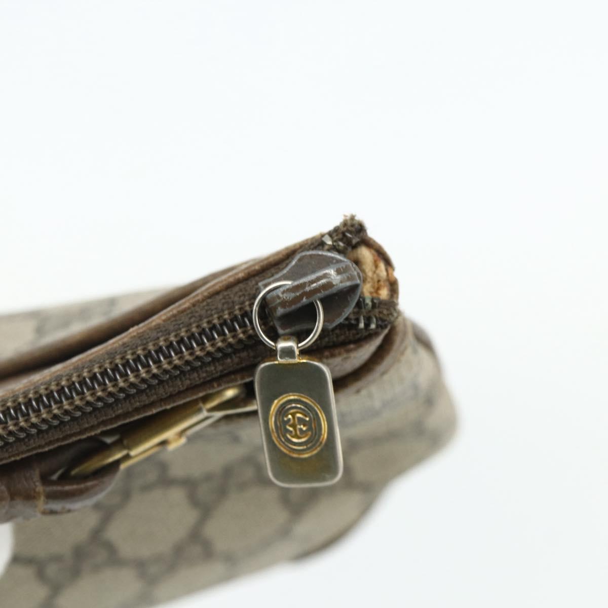 GUCCI GG Supreme Web Sherry Line Bag PVC Beige Red 904 02 026 Auth 176680