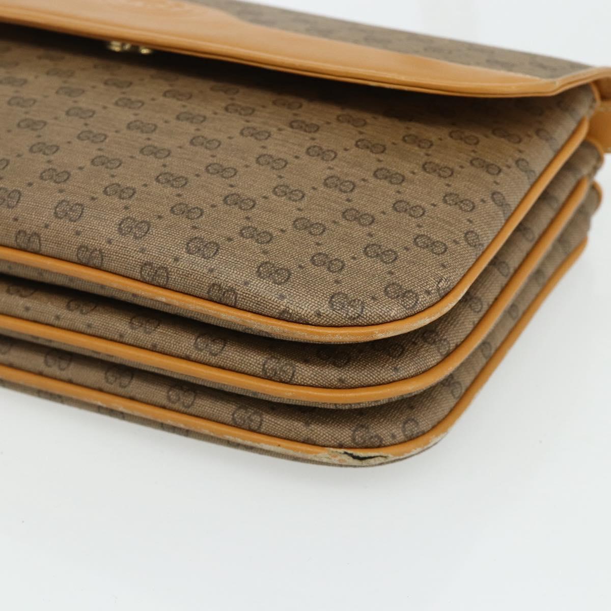 GUCCI Micro GG Supreme Shoulder Bag PVC Beige Gold 004 104 0024 Auth 176684