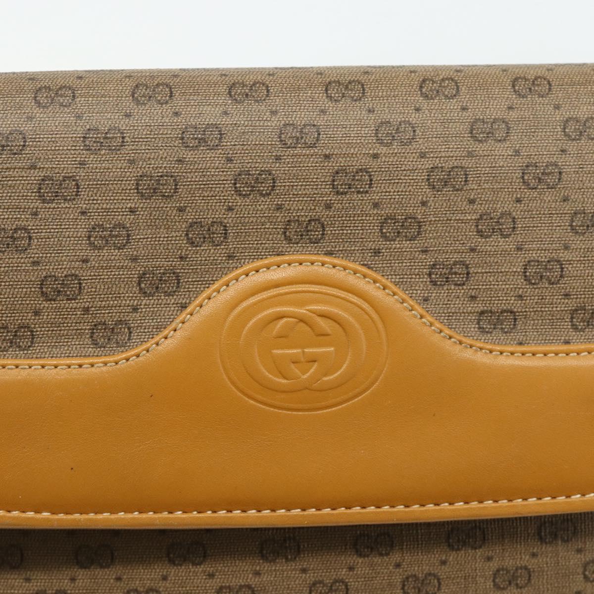 GUCCI Micro GG Supreme Shoulder Bag PVC Beige Gold 004 104 0024 Auth 176684