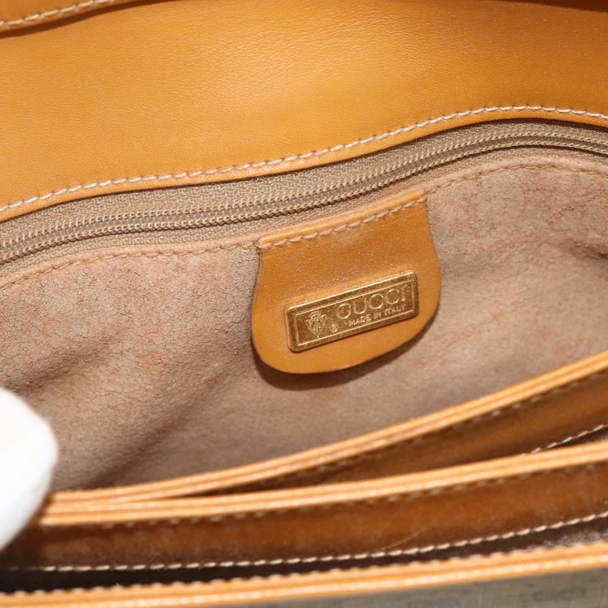 GUCCI Micro GG Supreme Shoulder Bag PVC Beige Gold 004 104 0024 Auth 176684