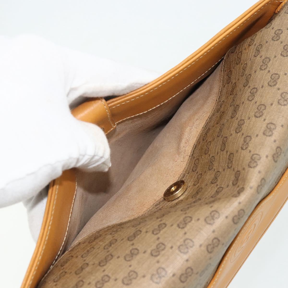 GUCCI Micro GG Supreme Shoulder Bag PVC Beige Gold 004 104 0024 Auth 176684