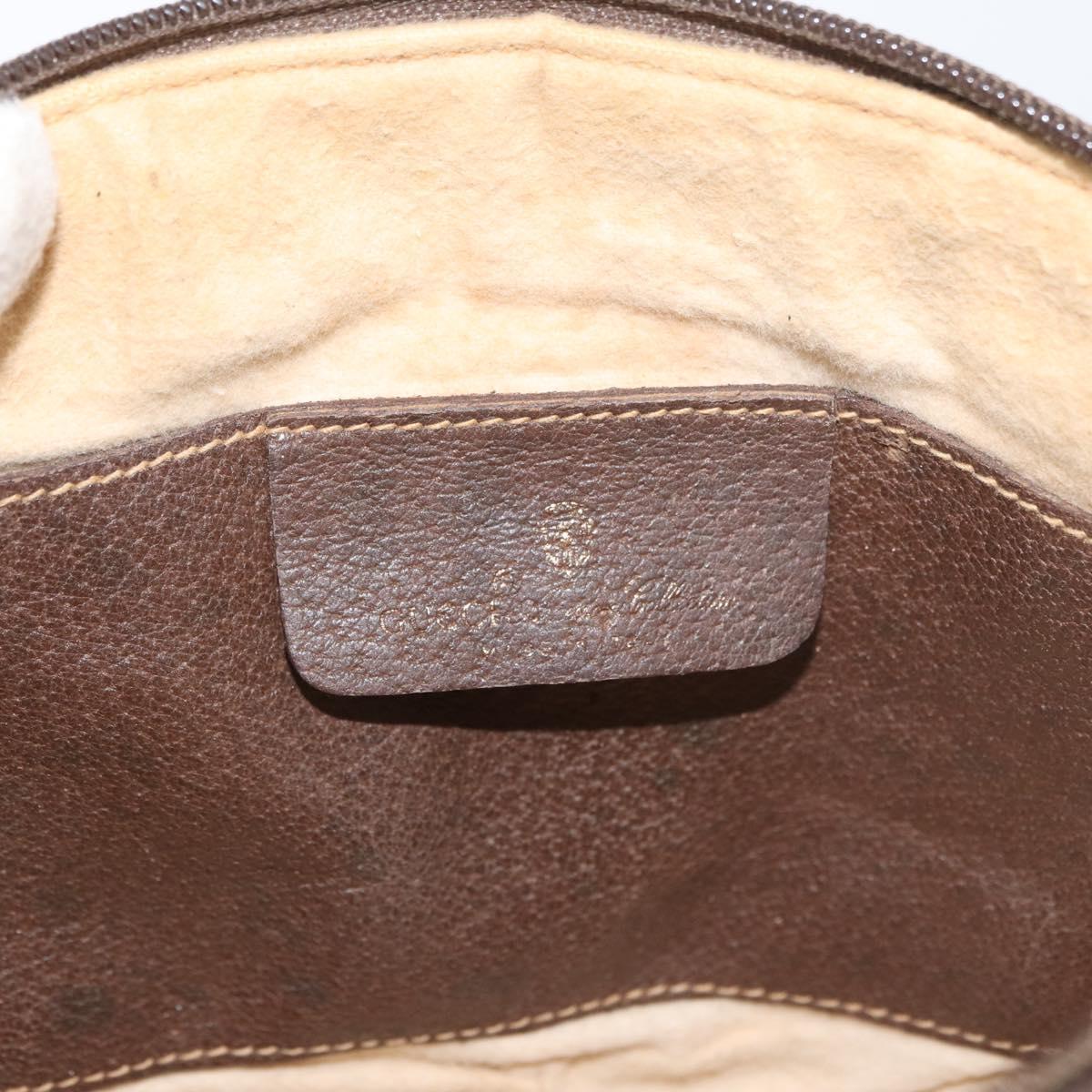 GUCCI GG Supreme Web Sherry Line Shoulder Bag PVC Beige 904 02 047 Auth 176686