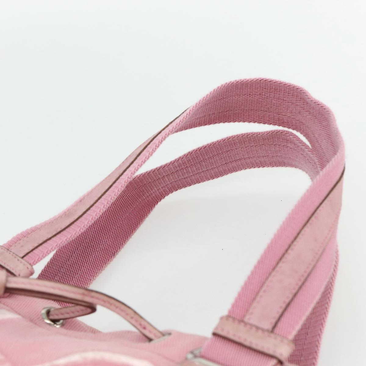 SAINT LAURENT Kahala Tote Bag Canvas Pink Silver 123435 Auth 176691
