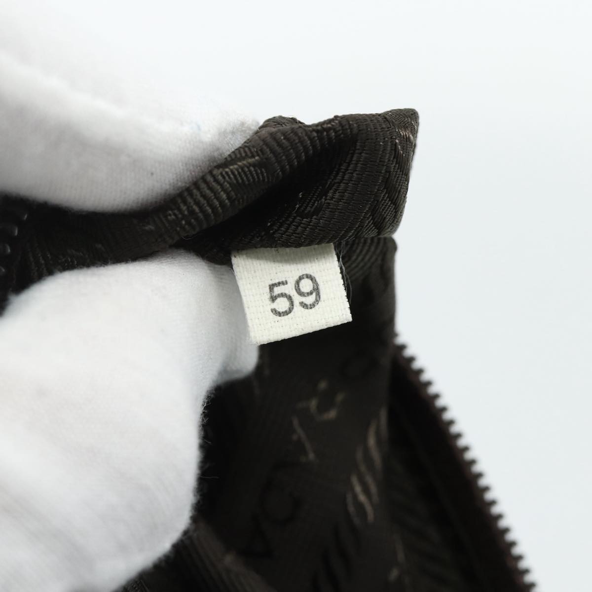 PRADA Backpack Nylon Silver Khaki Auth 176699