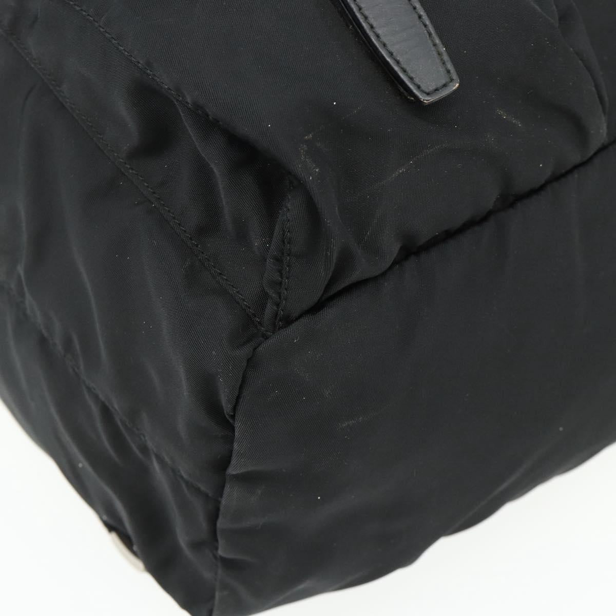PRADA Backpack Nylon Silver Black Auth 176702