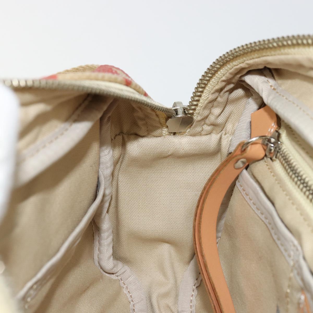 Vivienne Westwood Shoulder Bag Canvas Beige Silver Auth 176706A