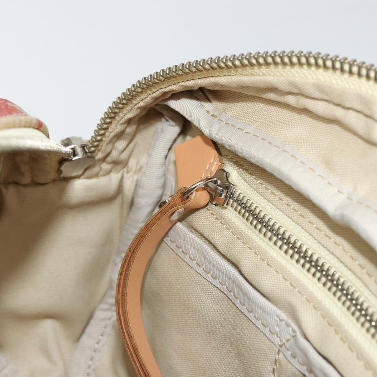 Vivienne Westwood Shoulder Bag Canvas Beige Silver Auth 176706A