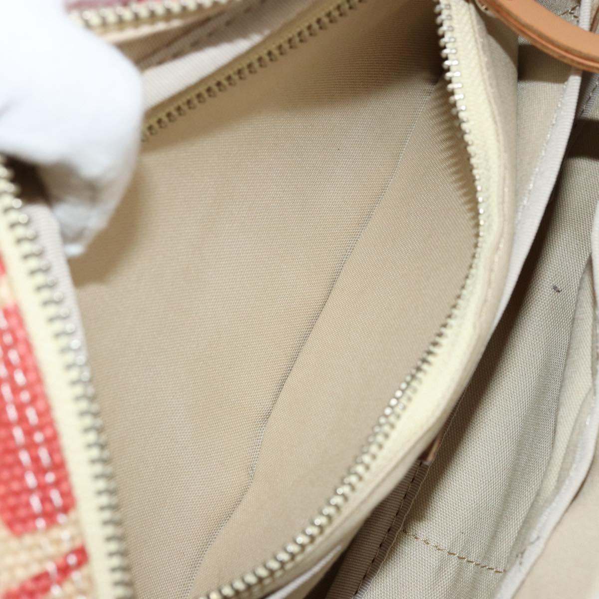 Vivienne Westwood Shoulder Bag Canvas Beige Silver Auth 176706A