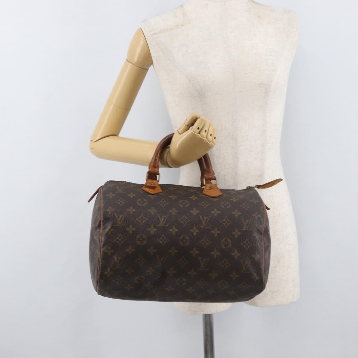 LOUIS VUITTON Monogram Speedy 30 Hand Bag M41526 LV Auth 176721