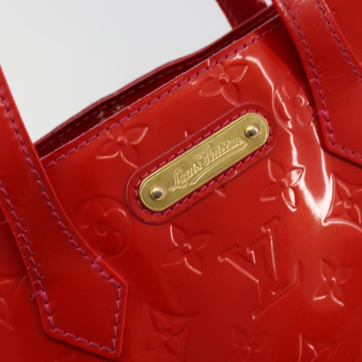LOUIS VUITTON Monogram Vernis Wilshire PM Hand Bag Rose Pop M93643 Auth 176731