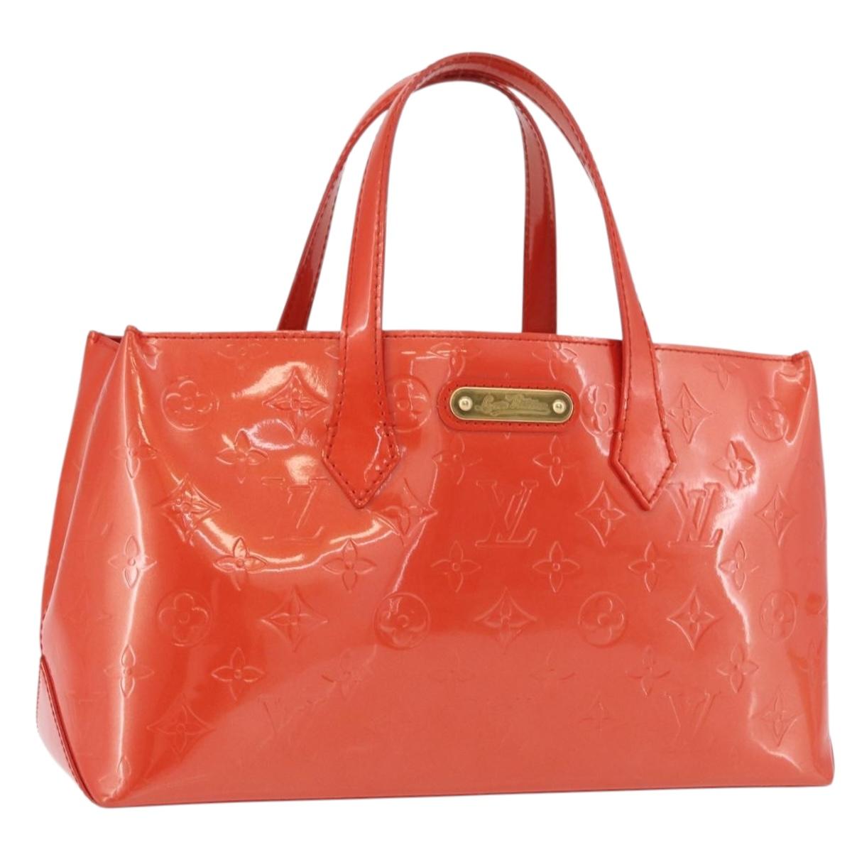 LOUIS VUITTON Monogram Vernis Wilshire PM Bag Orenge Sunset M93644 Auth 176732A