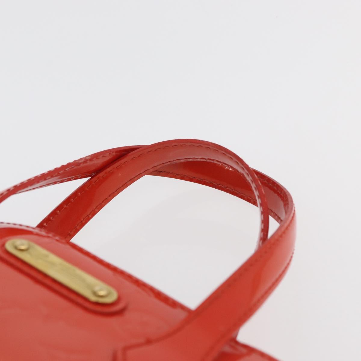 LOUIS VUITTON Monogram Vernis Wilshire PM Bag Orenge Sunset M93644 Auth 176732A