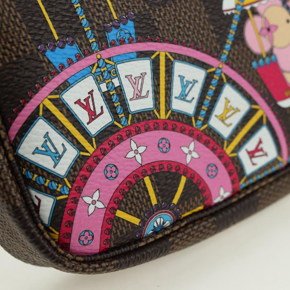 LOUIS VUITTON Damier Vivienne Mini Pochette Accessoires N60402 LV Auth 176744SAM