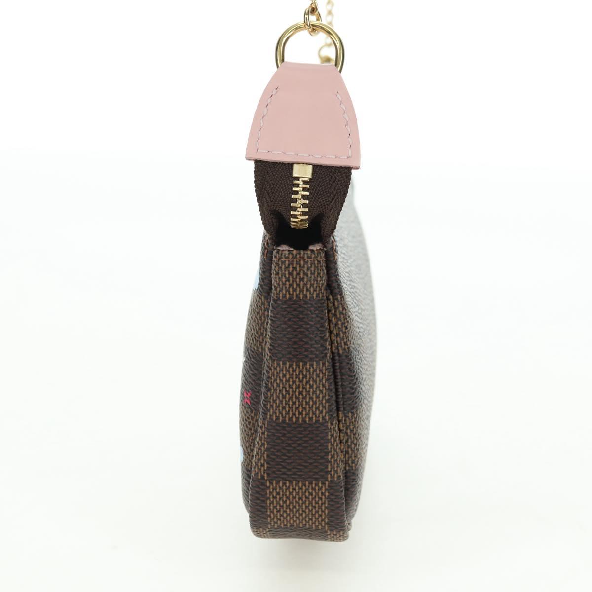 LOUIS VUITTON Damier Vivienne Mini Pochette Accessoires N60402 LV Auth 176744SAM