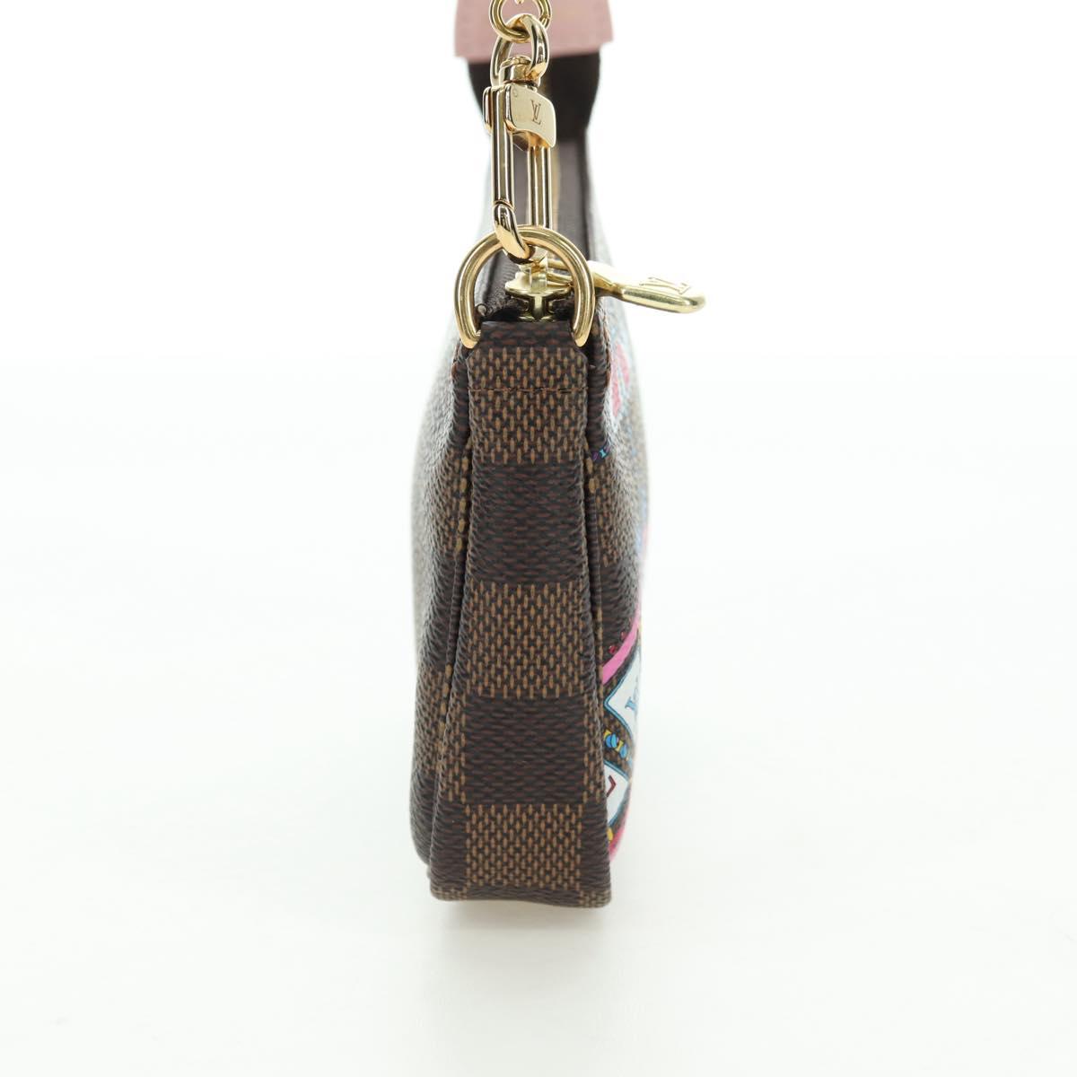 LOUIS VUITTON Damier Vivienne Mini Pochette Accessoires N60402 LV Auth 176744SAM