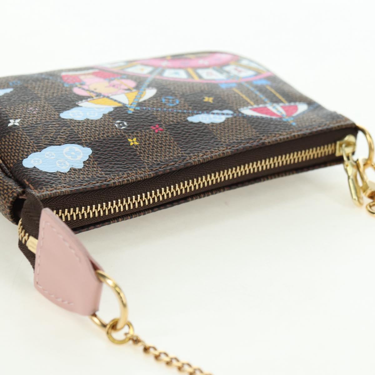 LOUIS VUITTON Damier Vivienne Mini Pochette Accessoires N60402 LV Auth 176744SAM