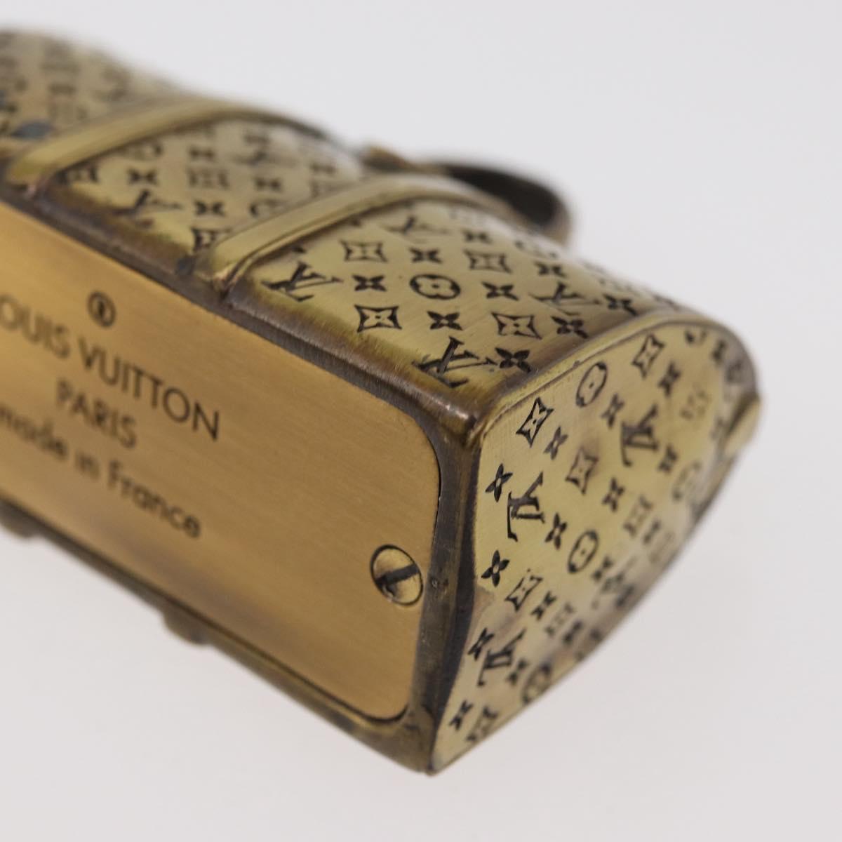 LOUIS VUITTON Keepall Motif Paper weight metal Gold LV Auth 176750A