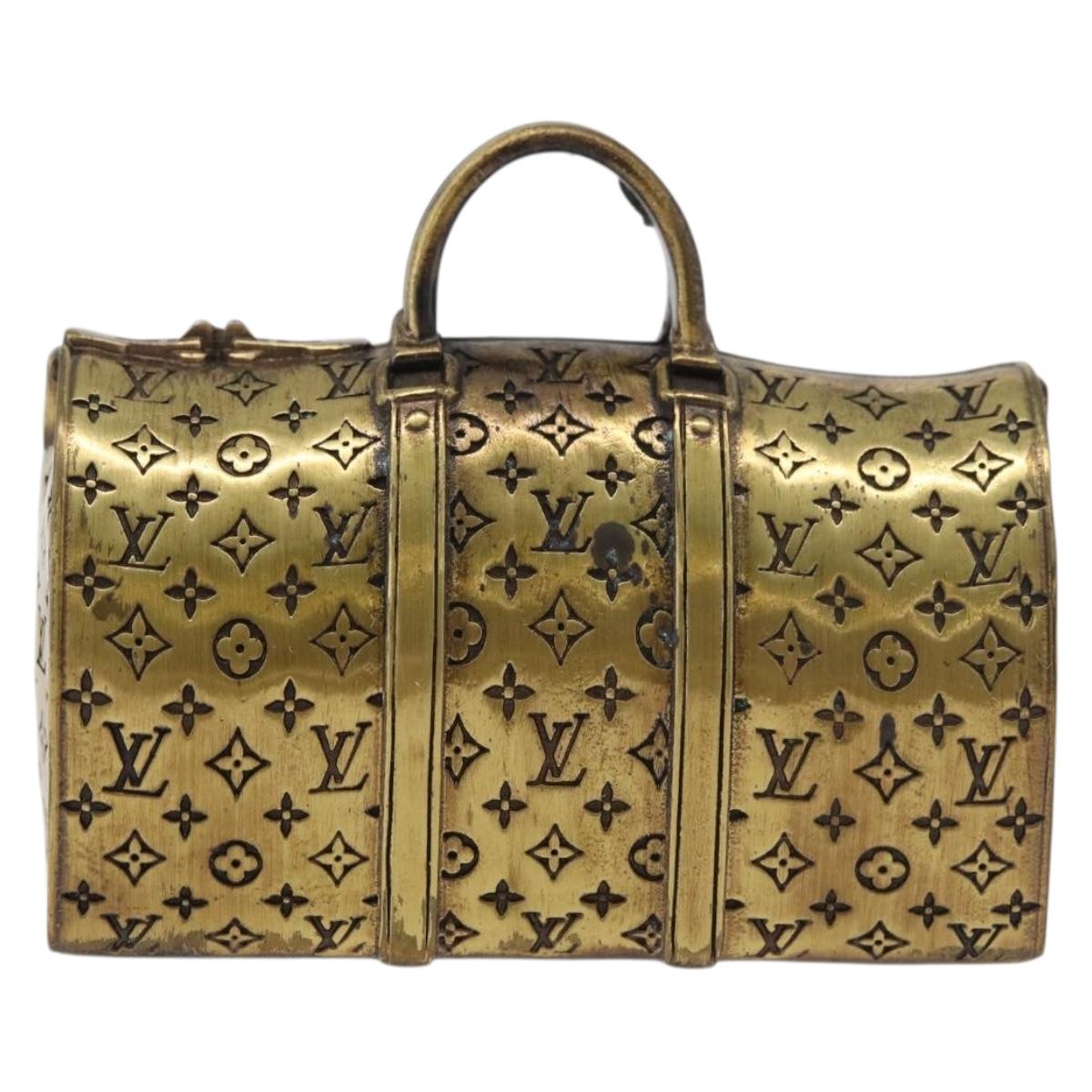 LOUIS VUITTON Keepall Motif Paper weight metal Gold LV Auth 176750A
