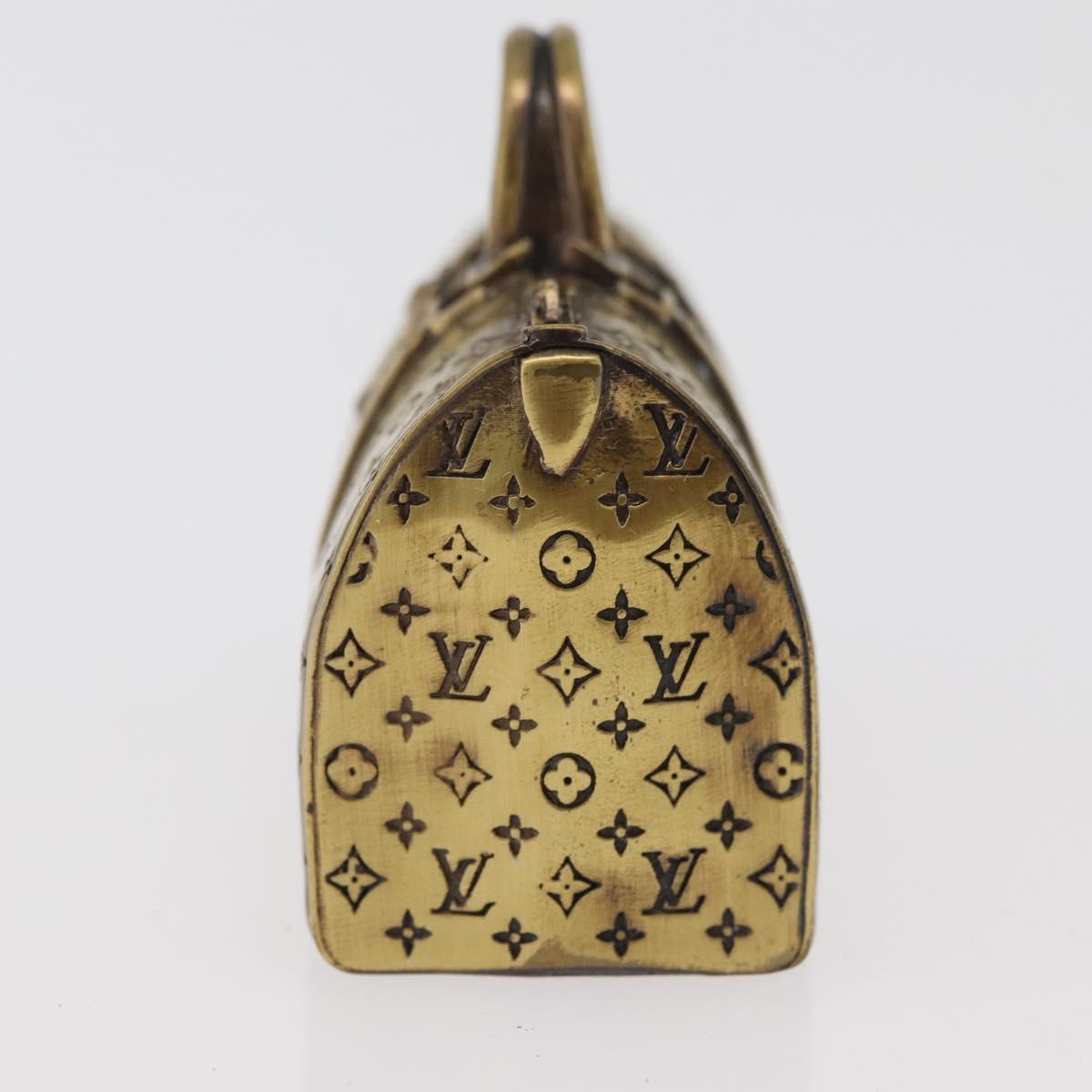 LOUIS VUITTON Keepall Motif Paper weight metal Gold LV Auth 176750A