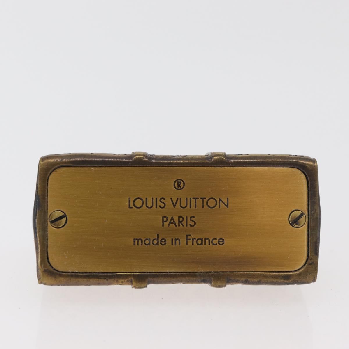 LOUIS VUITTON Keepall Motif Paper weight metal Gold LV Auth 176750A