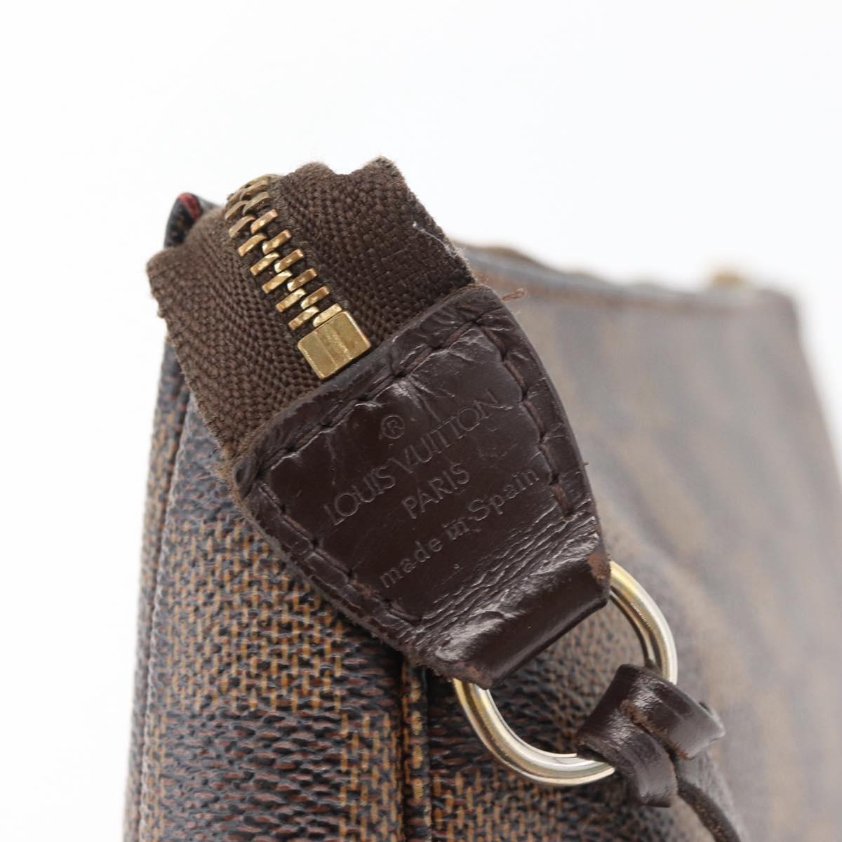 LOUIS VUITTON Damier Ebene Pochette Accessoires Pouch N41206 LV Auth 176761
