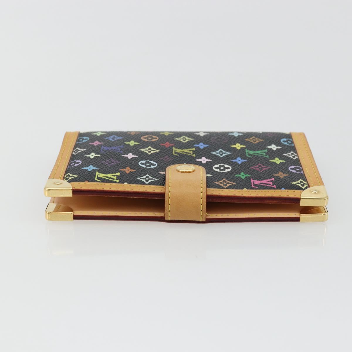 LOUIS VUITTON Monogram Multicolor Agenda PM Day Cover Black R20895 Auth 176772V