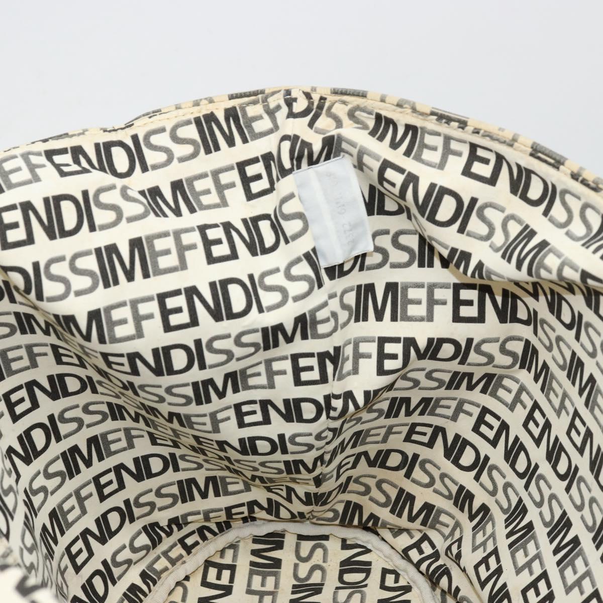 FENDI FENDISSIME Tote Bag Nylon White CC Auth 176808