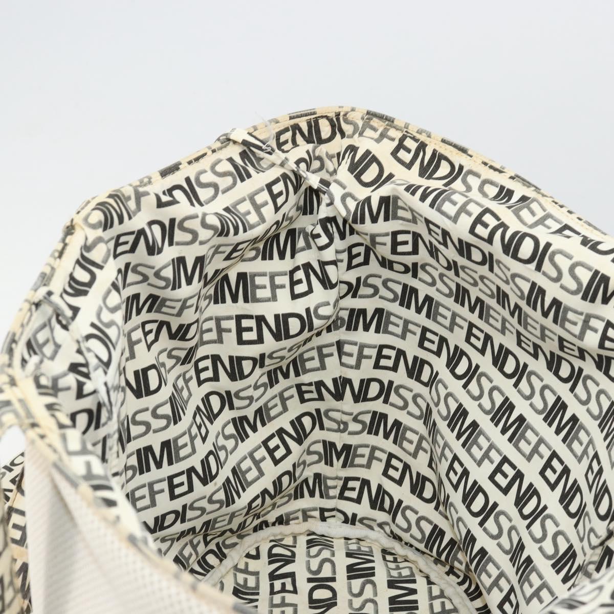 FENDI FENDISSIME Tote Bag Nylon White CC Auth 176808