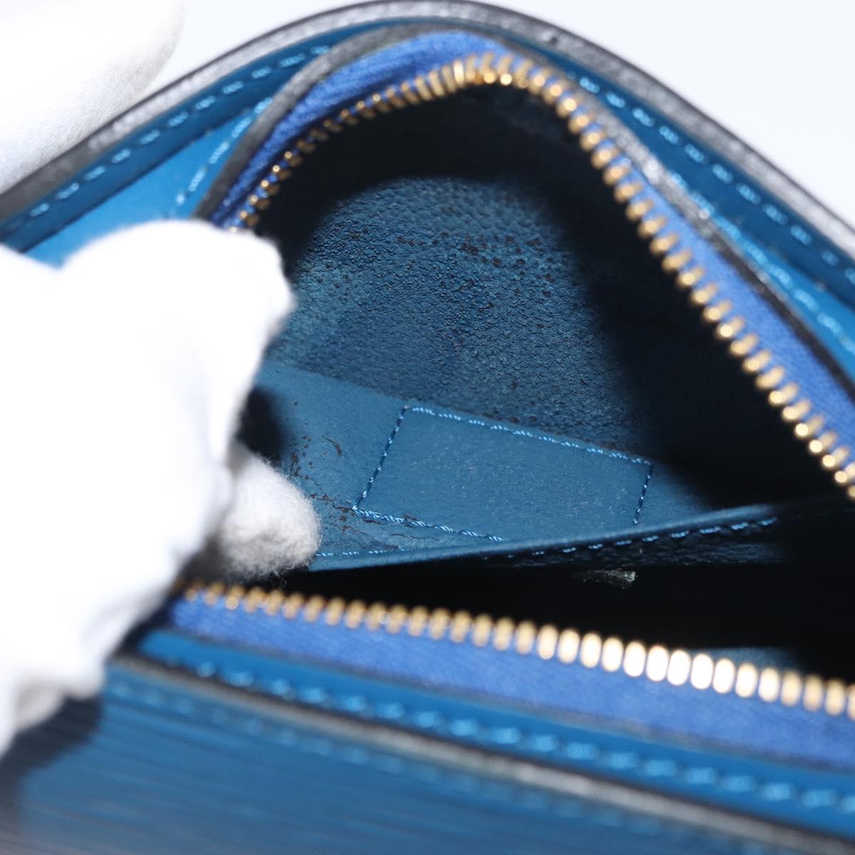 LOUIS VUITTON Epi Dauphine PM Pouch Blue M48445 LV Auth 176812