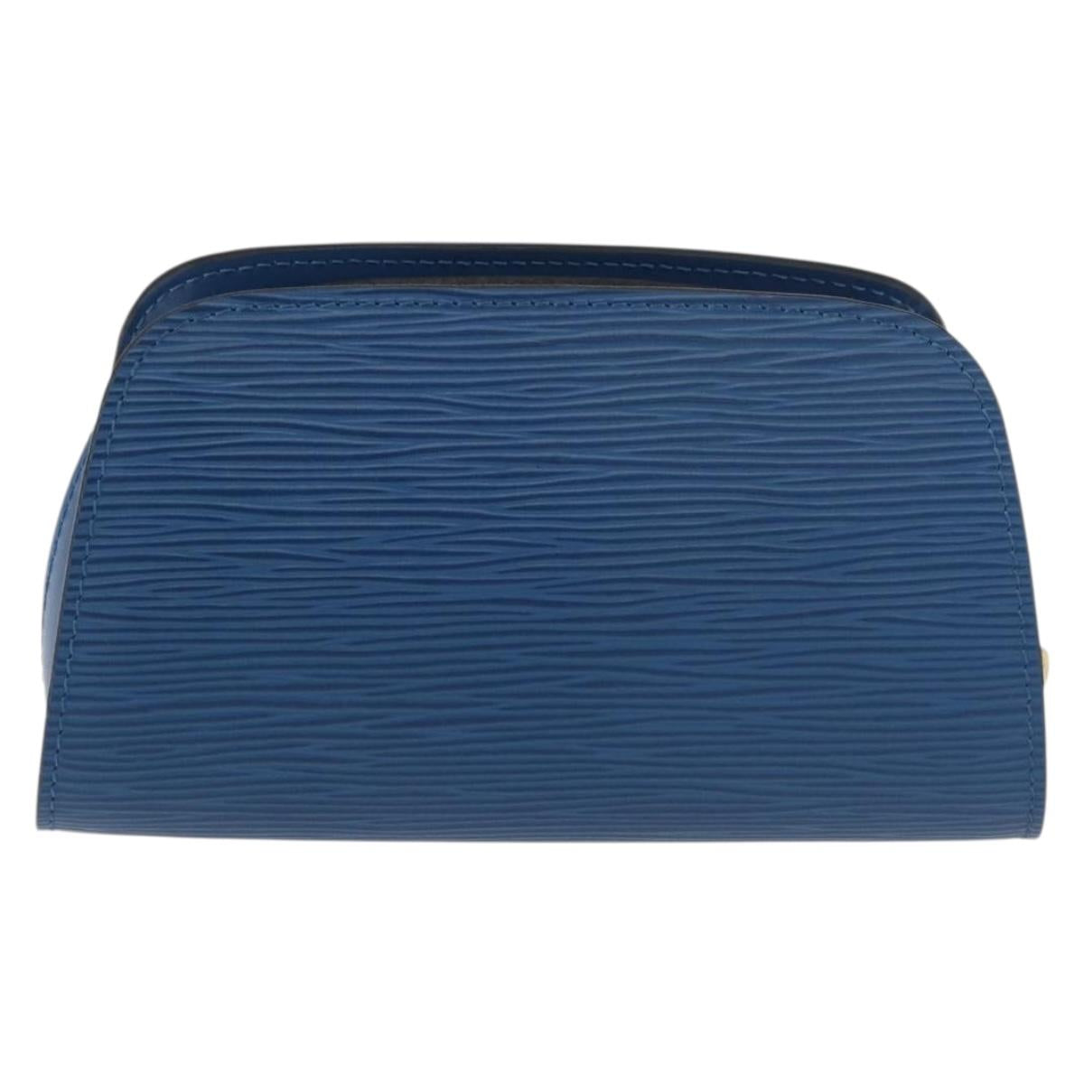 LOUIS VUITTON Epi Dauphine PM Pouch Blue M48445 LV Auth 176812