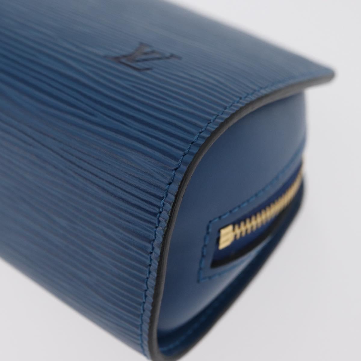 LOUIS VUITTON Epi Dauphine PM Pouch Blue M48445 LV Auth 176812