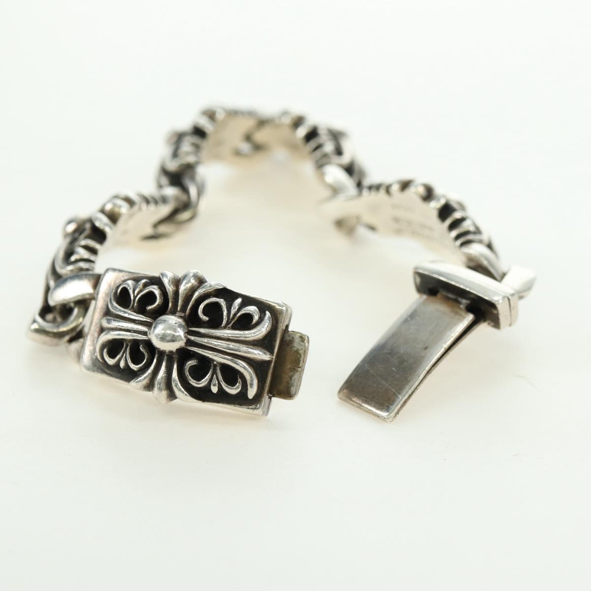 Chrome Hearts Keeper Link ID Bracelet Ag925 4 Links Silver Auth 176817SM